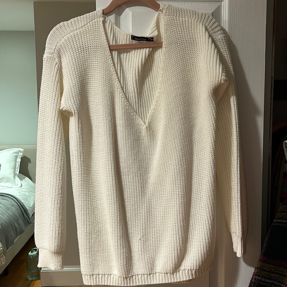 Boohoo V Neck Long Sweater